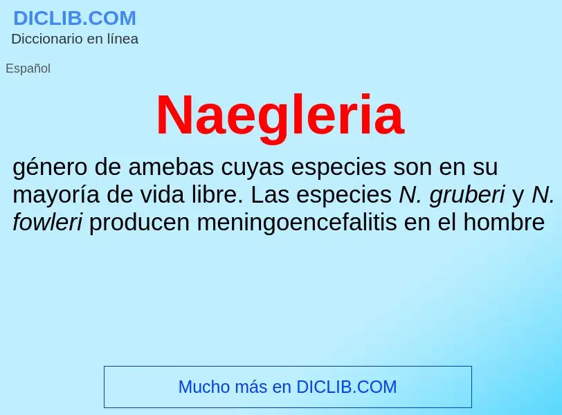 ¿Qué es Naegleria? - significado y definición