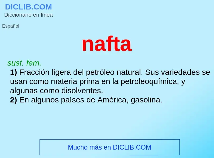 Qu'est-ce que nafta - définition