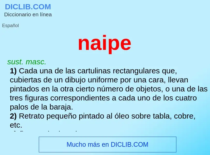 What is naipe - definition