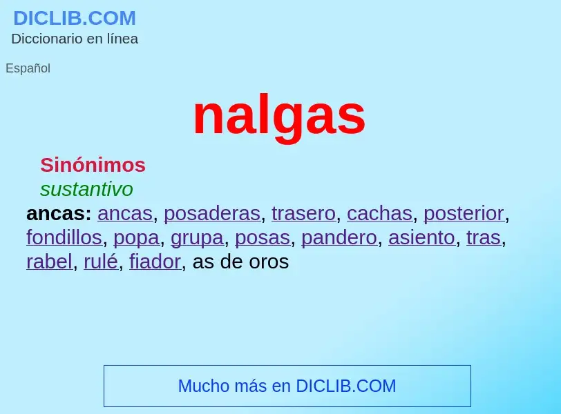 Was ist nalgas - Definition