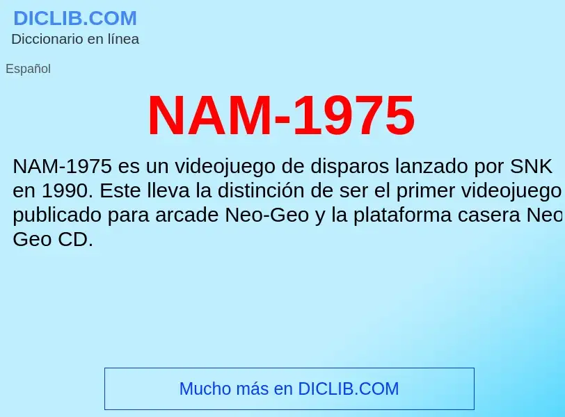 Wat is NAM-1975 - definition