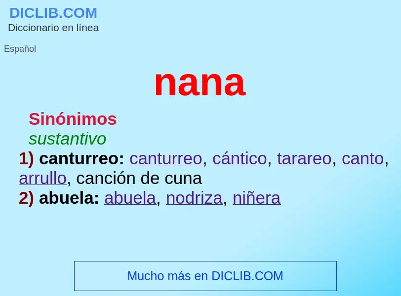 What is nana - definition