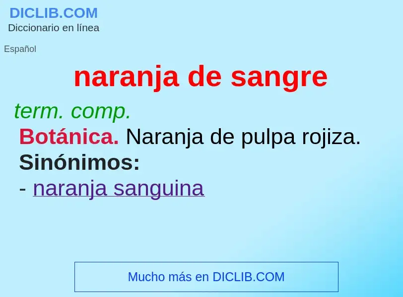 O que é naranja de sangre - definição, significado, conceito