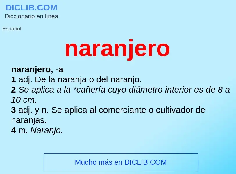 O que é naranjero - definição, significado, conceito