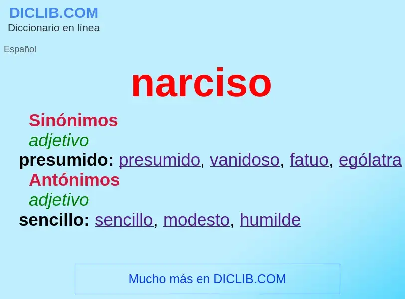 What is narciso - meaning and definition