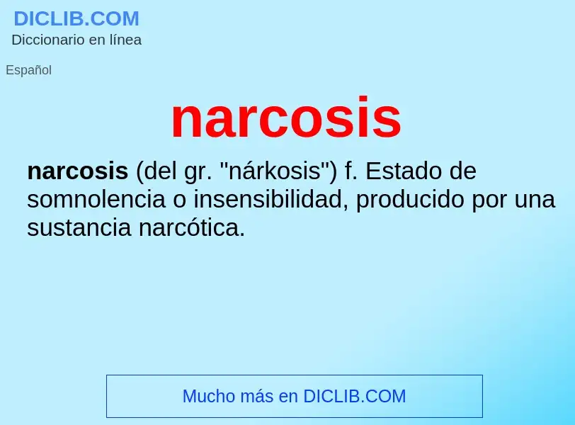 Was ist narcosis - Definition