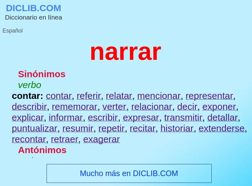 Wat is narrar - definition