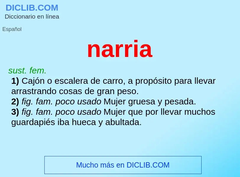 What is narria - definition