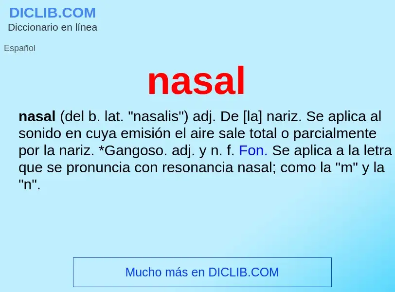 Che cos'è nasal - definizione