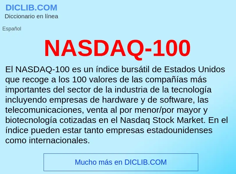 Wat is NASDAQ-100 - definition