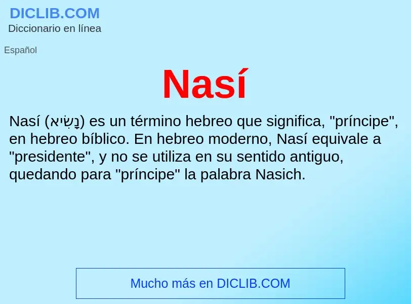 Wat is Nasí - definition