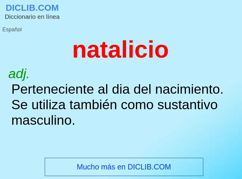 What is natalicio - definition