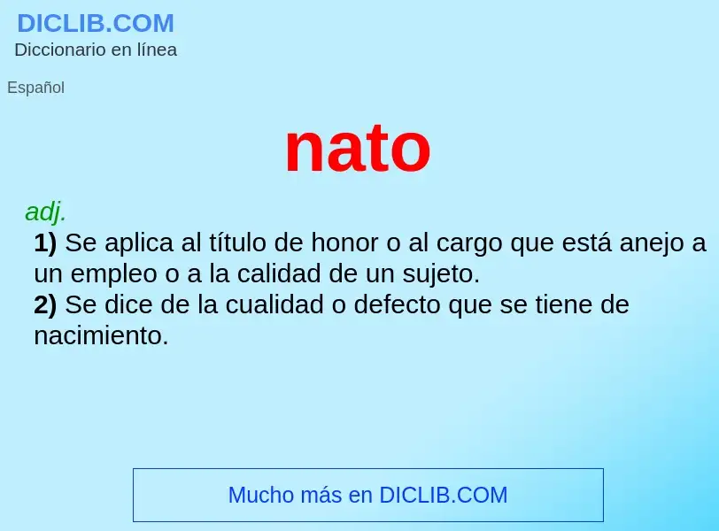 Wat is nato - definition