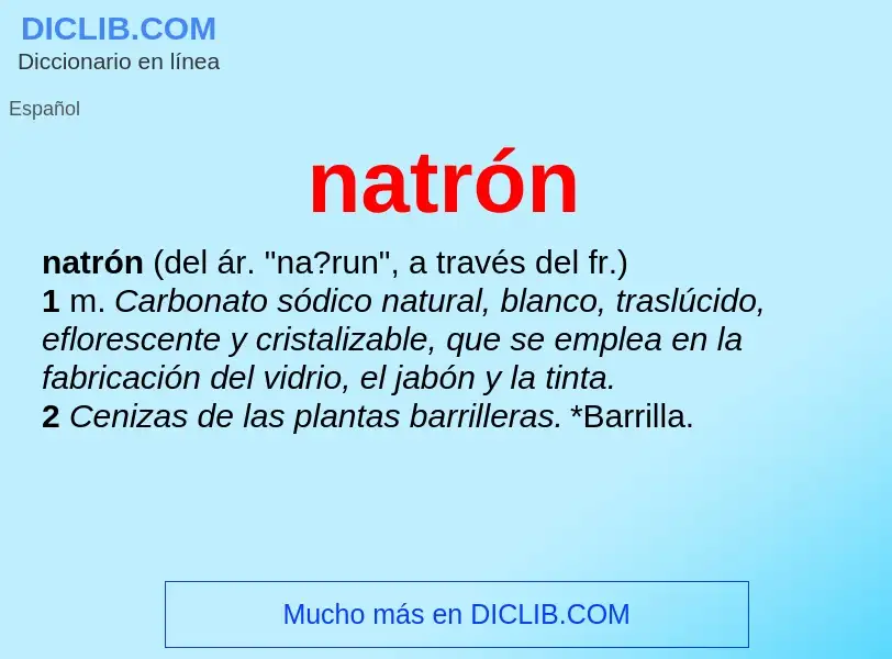 O que é natrón - definição, significado, conceito