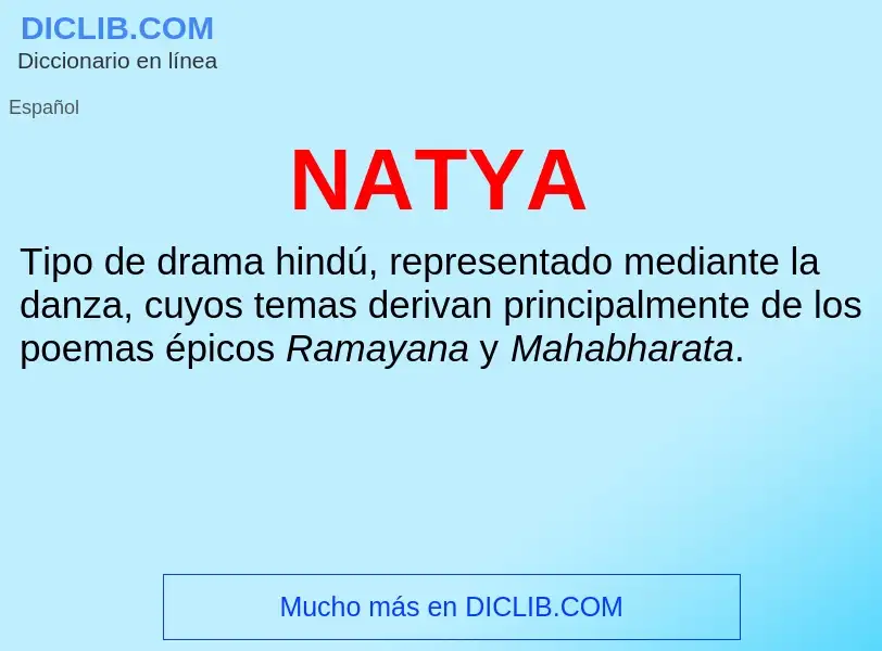 Qu'est-ce que NATYA - définition