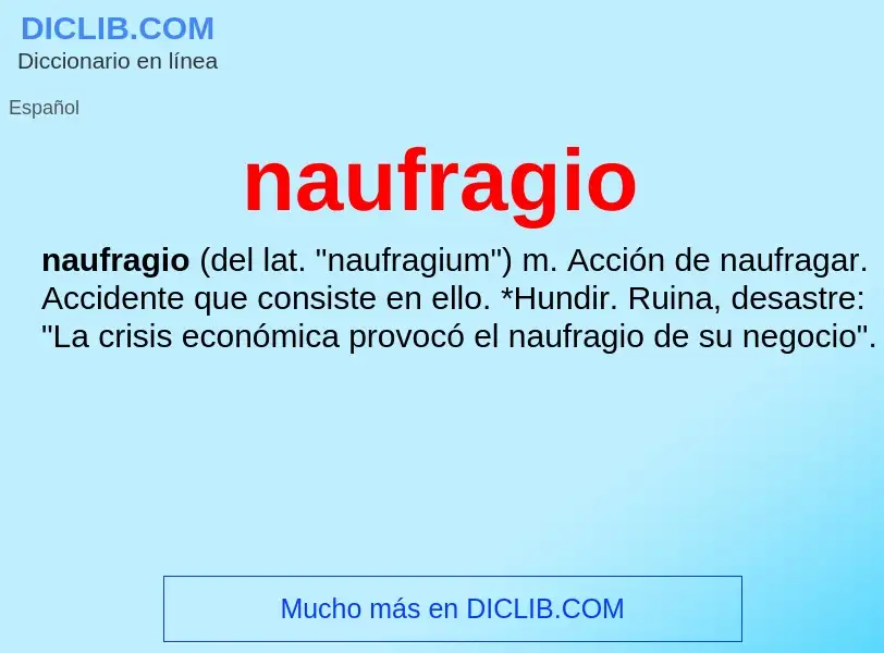 Wat is naufragio - definition