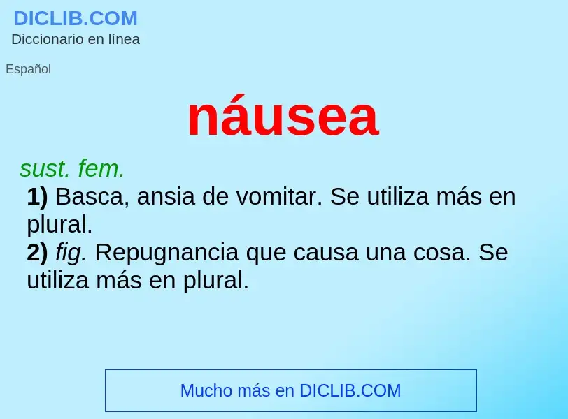 Wat is náusea - definition