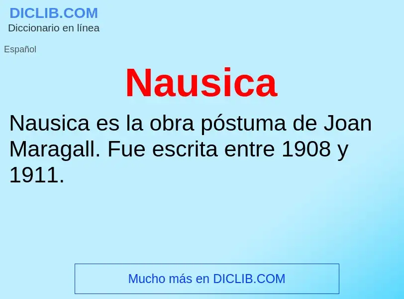 ¿Qué es Nausica? - significado y definición