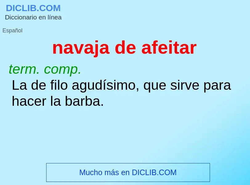 What is navaja de afeitar - definition