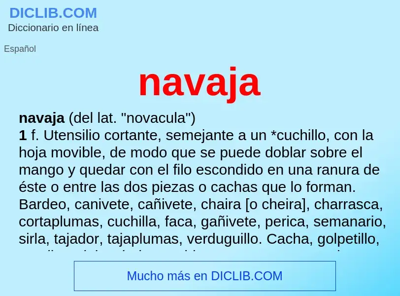 What is navaja - definition