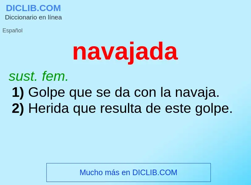 Was ist navajada - Definition