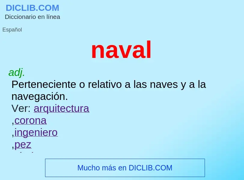 What is naval - definition