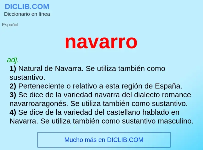 ¿Qué es navarro? - significado y definición