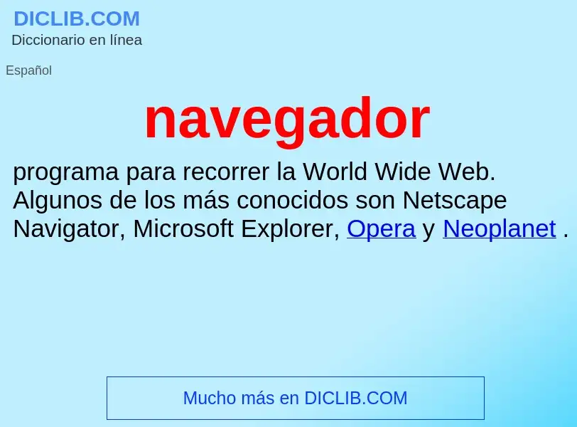 ¿Qué es navegador? - significado y definición