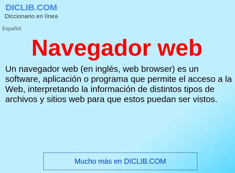 ¿Qué es Navegador web? - significado y definición