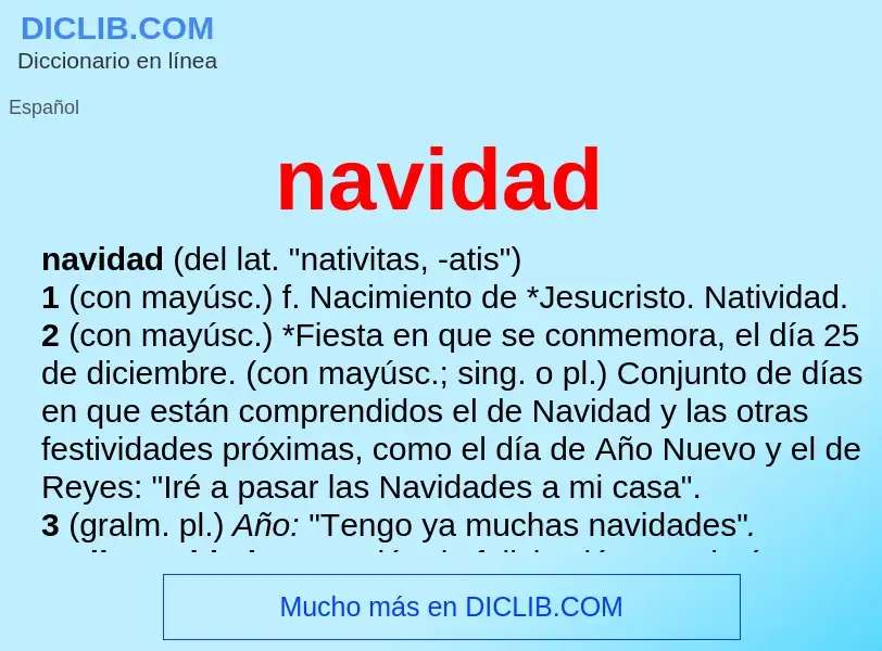 Was ist navidad - Definition