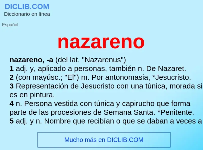 O que é nazareno - definição, significado, conceito