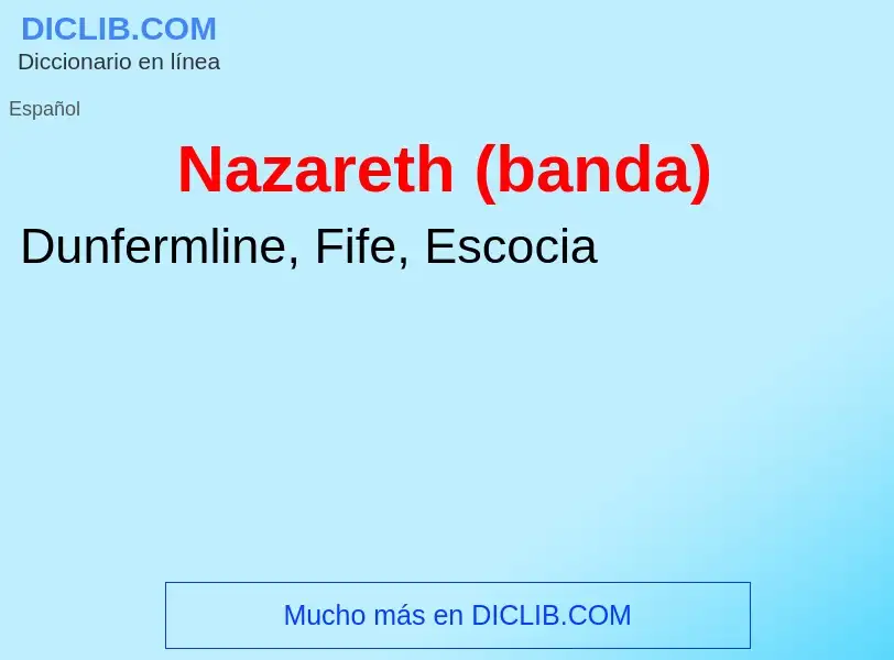 Wat is Nazareth (banda) - definition