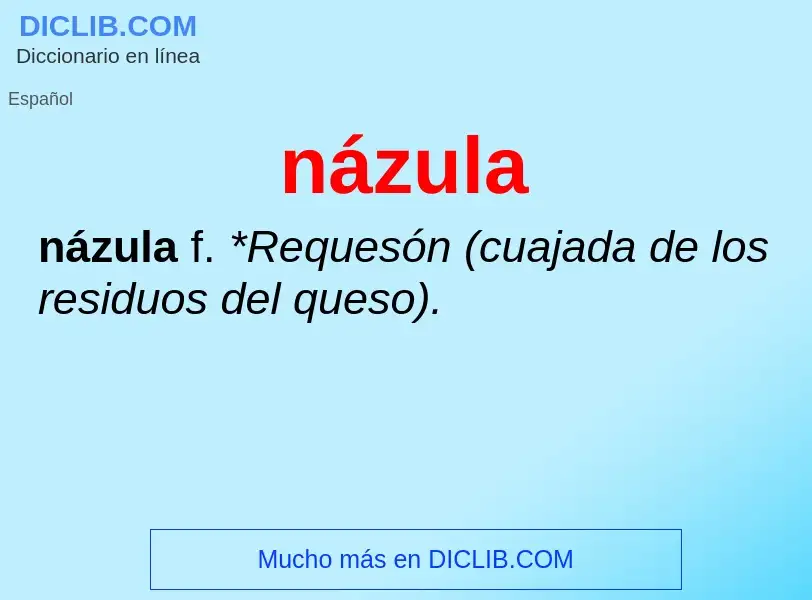 ¿Qué es názula? - significado y definición