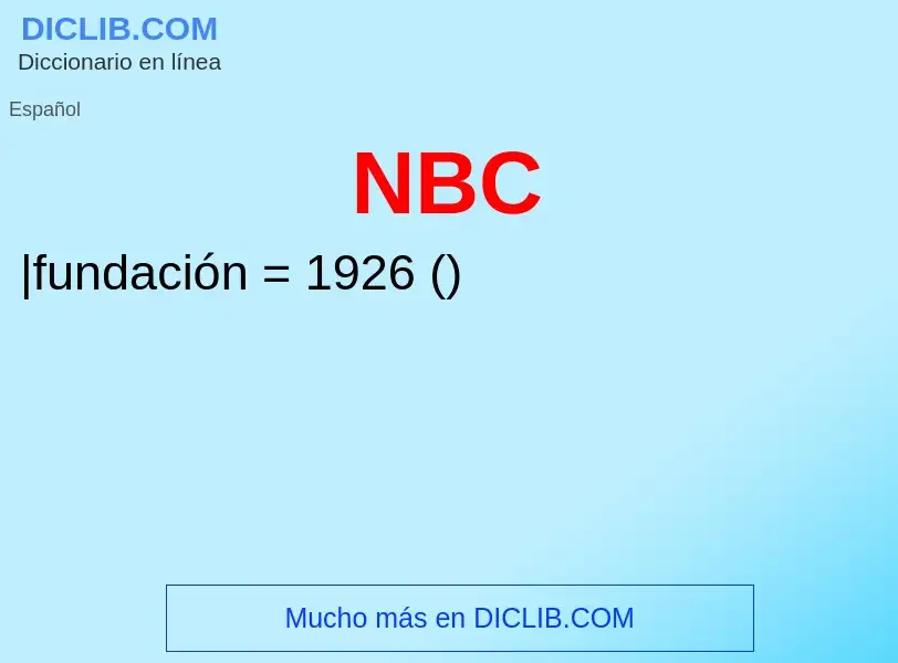 O que é NBC - definição, significado, conceito