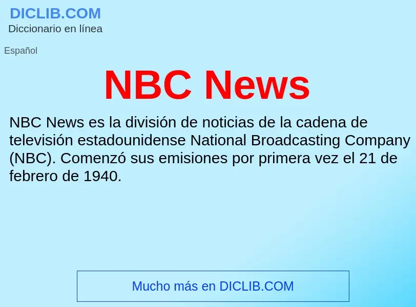 O que é NBC News - definição, significado, conceito