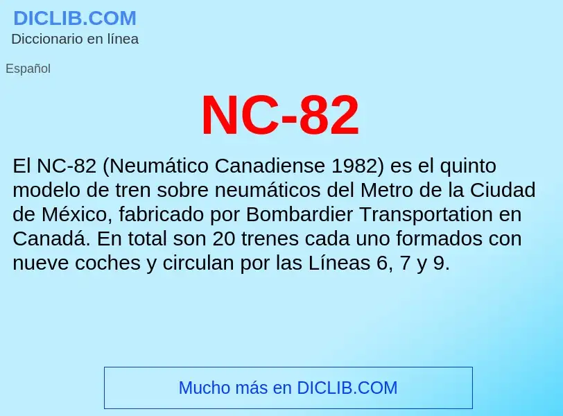 O que é NC-82 - definição, significado, conceito