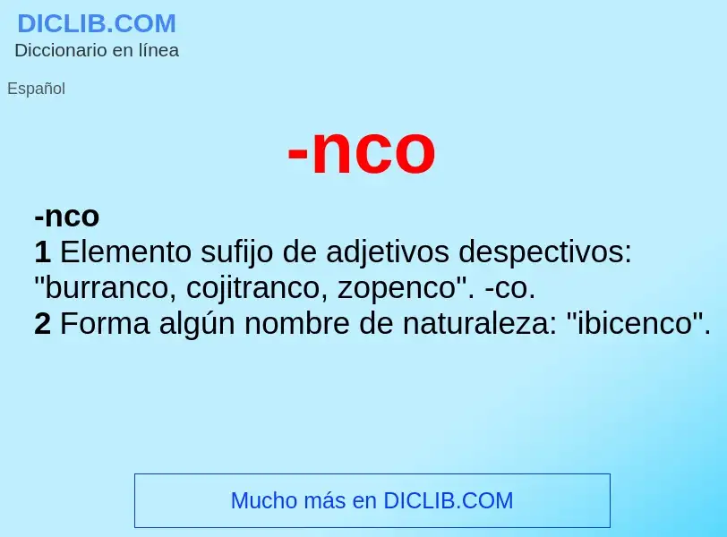 Wat is -nco - definition