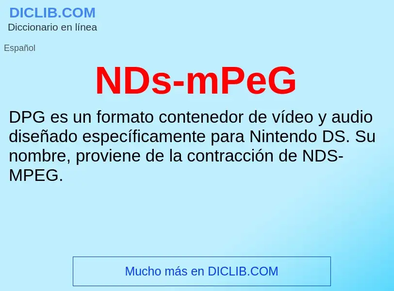 Wat is NDs-mPeG - definition