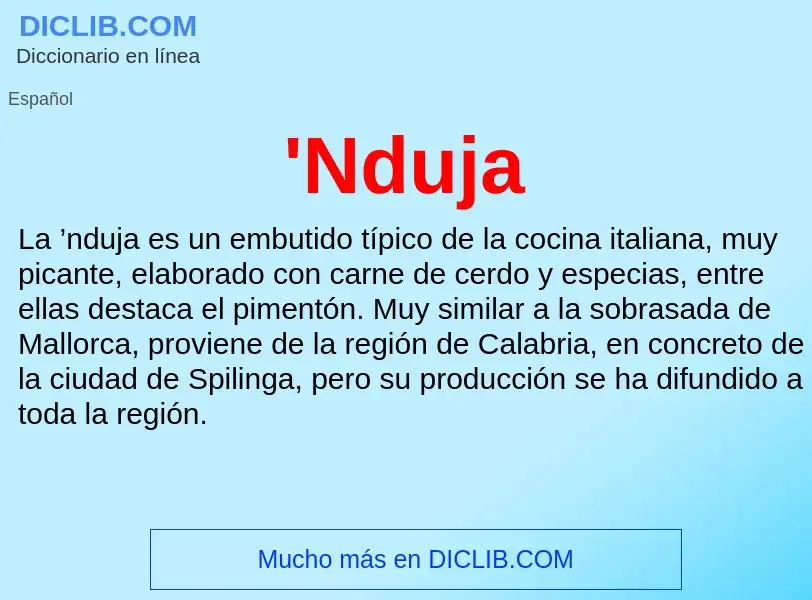 What is 'Nduja - meaning and definition