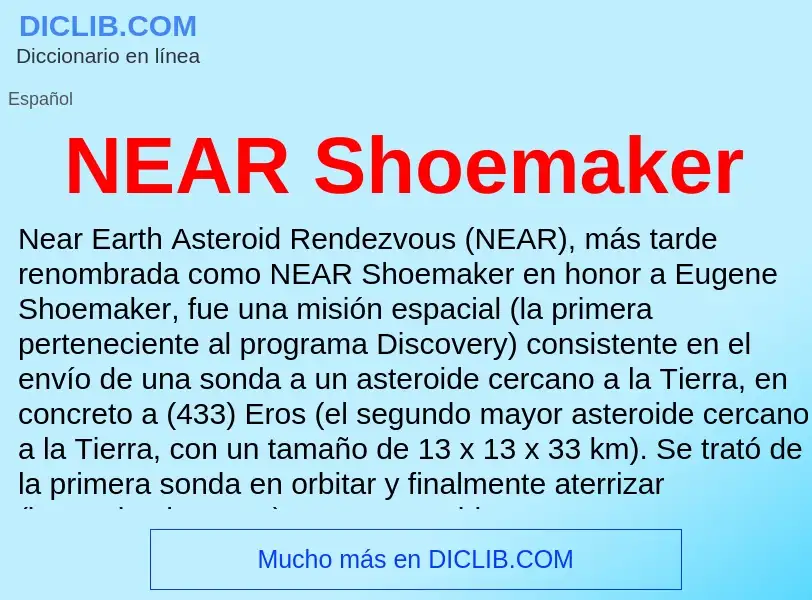 Wat is NEAR Shoemaker - definition