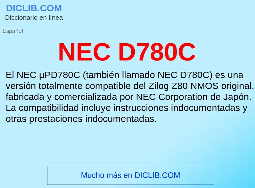 What is NEC D780C - meaning and definition