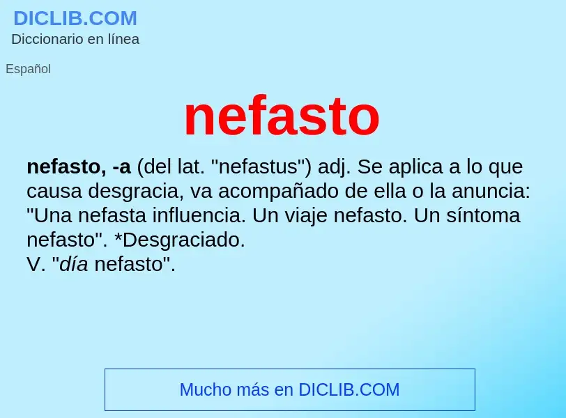 Wat is nefasto - definition