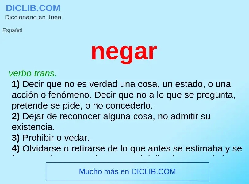 O que é negar - definição, significado, conceito