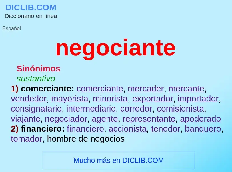 Wat is negociante - definition