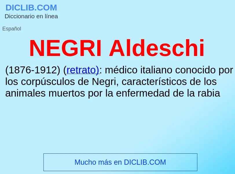 What is NEGRI Aldeschi - meaning and definition