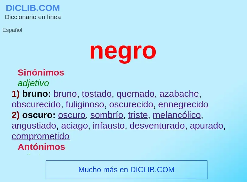 Wat is negro - definition