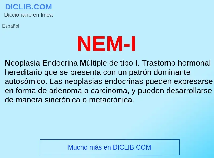 O que é NEM-I - definição, significado, conceito