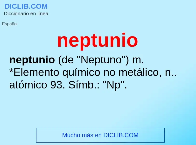 Wat is neptunio - definition