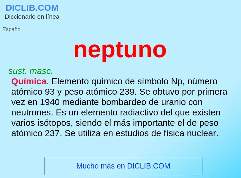 ¿Qué es neptuno? - significado y definición