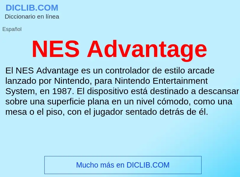 Wat is NES Advantage - definition